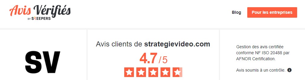 avis client stratégie vidéo